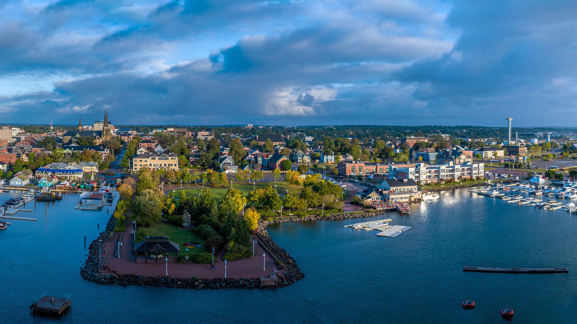 Aerial view of Charlottetown, Prince Edward Island