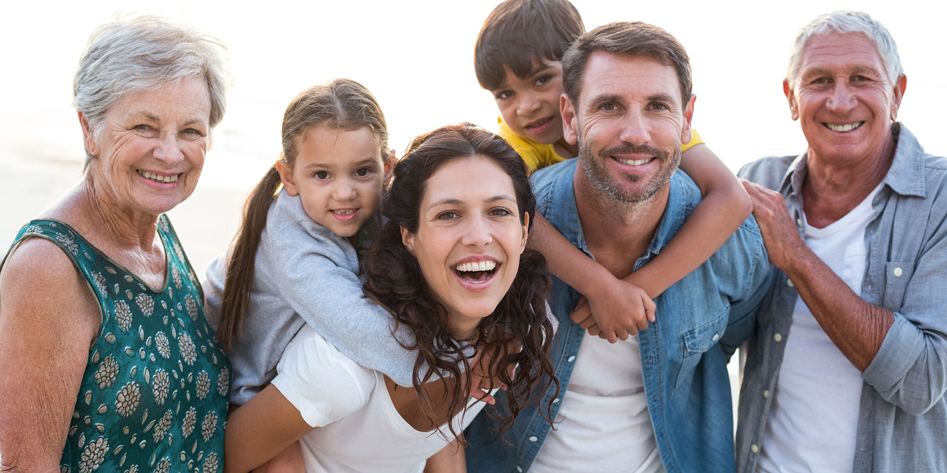 image of a family including adults aged 65 plus